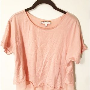 Eri + ali XS Chiffon Hemmed tee A15